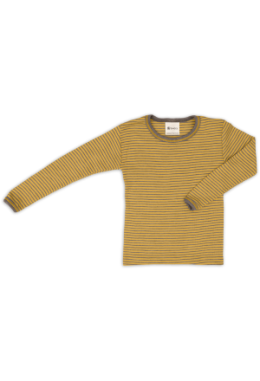 Kindershirt langarm, safran-walnuss-ge..