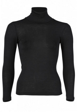 Damen-Rolli langarm, schwarz