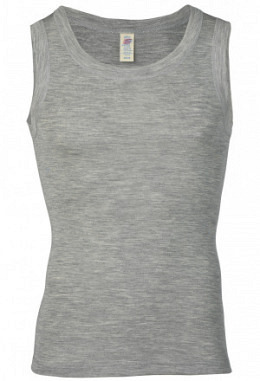 Herren-Trägerhemd, hellgrau melange