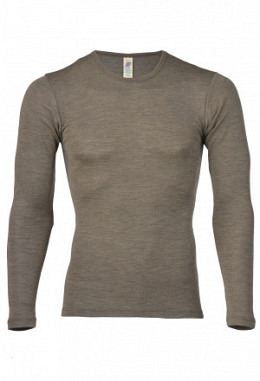 Herren-Shirt langarm, walnuss