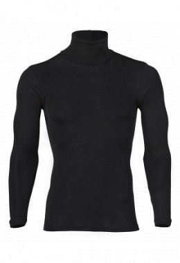 Herren-Rolli langarm, schwarz