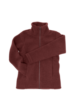 Damen-Jacke ohne Kapuze, bordeaux mela..