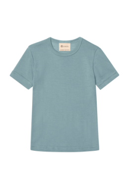 Kinder-Shirt kurzarm, bergblau