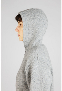 Damen-Kapuzenjacke, glatt rechts gestr..