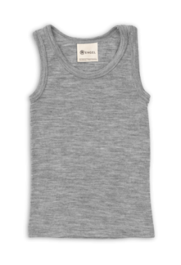 Kinder-Achselshirt, hellgrau melange