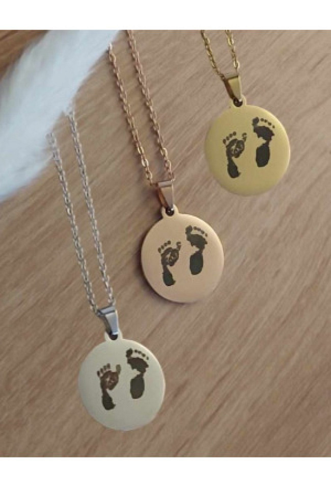 Halskette mit Fussabdruck (Mit deiner ..