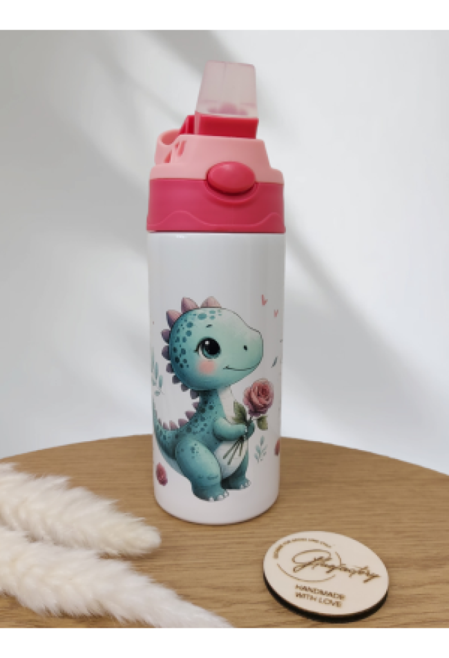 Doppelwand Edelstahl-Kinderflasche 350ml pink