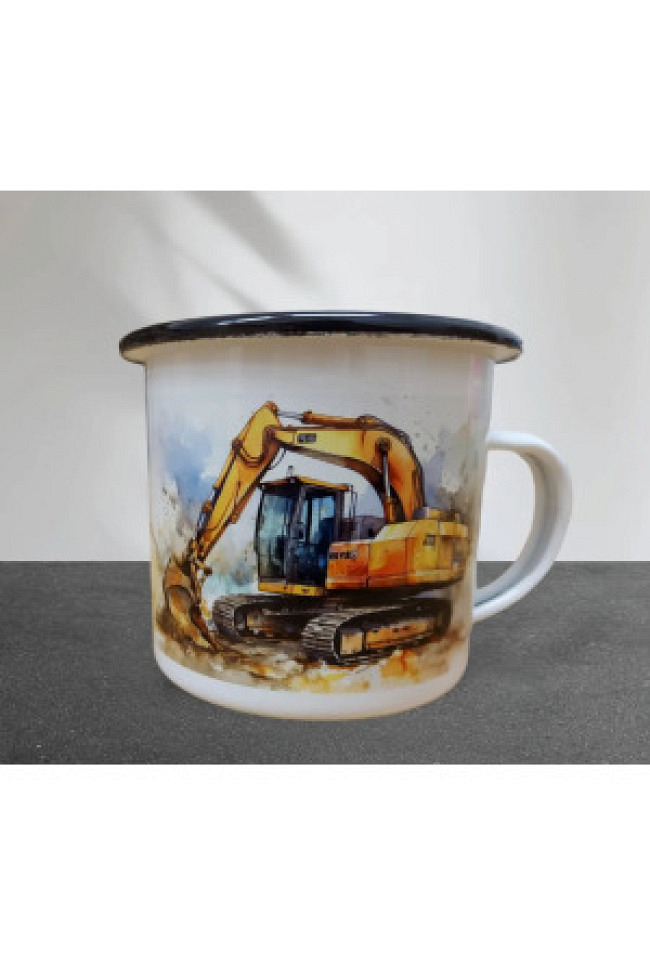 Emailletasse Kinder mit schwarzem oder..