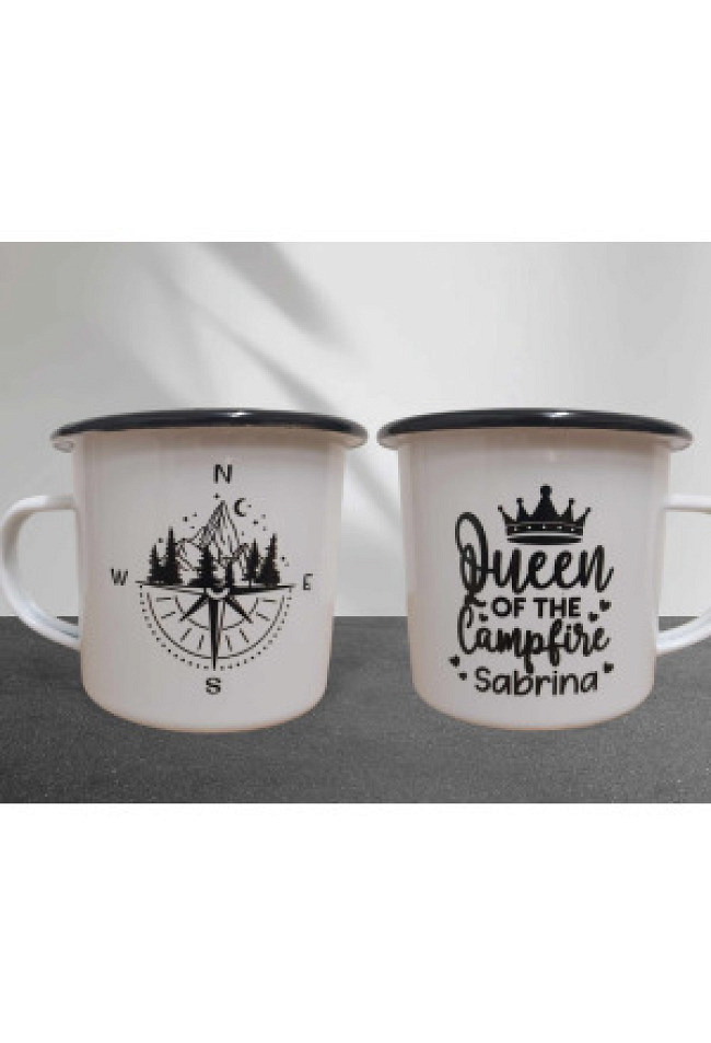 Emailletasse Erwachsene mit schwarzem ..