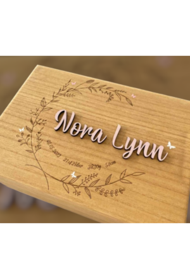 Erinnerungskiste klein mit Wunschmotiv