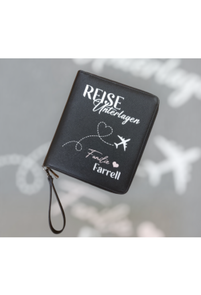 Reisemappe MIT WUNSCHMOTIV in 3 Farben