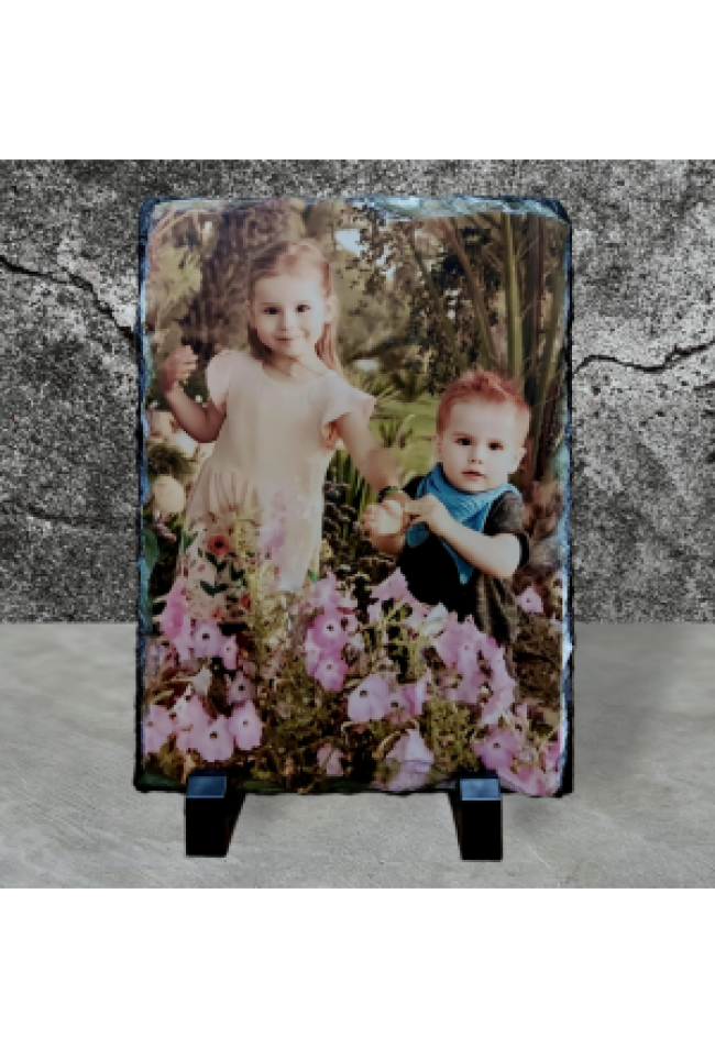 Bedruckte Schieferplatte