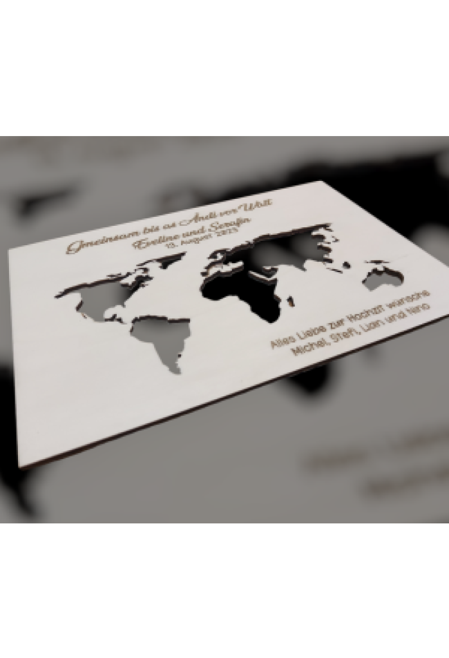 Holzplatte für Geldgeschenk