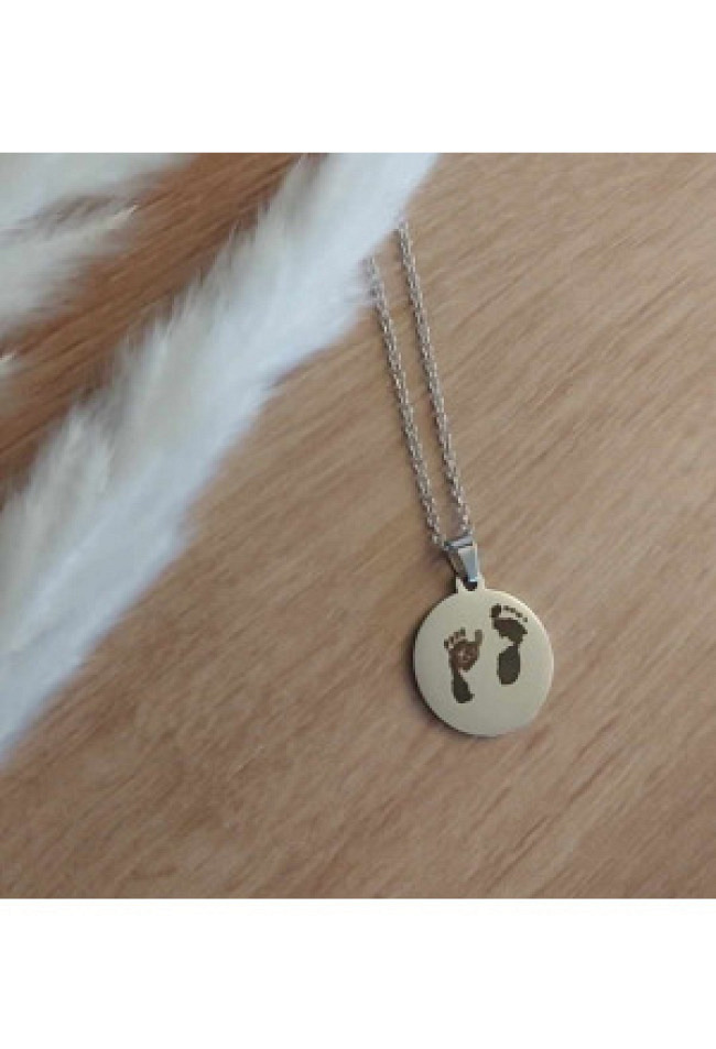Halskette mit Fussabdruck (Mit deiner ..