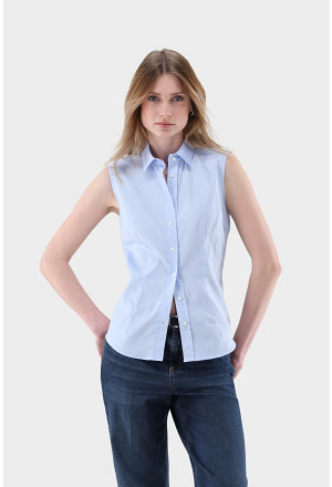 Ärmellose Hemdbluse