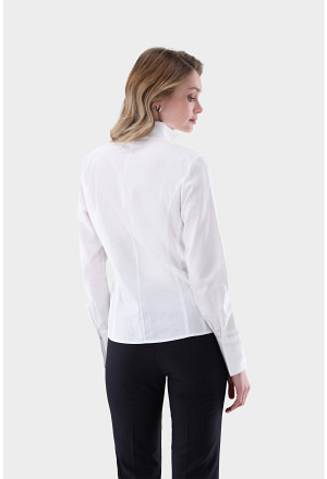 Popeline Kelchkragenbluse