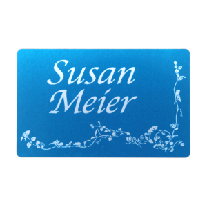 Aluminium-Visitenkarte Blau