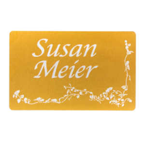 Aluminium Visitenkarte Gold