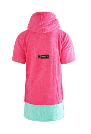 Bambus-Poncho Pink Wave
