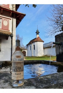 1953 Kirsch Originalflasche mit Echthe..