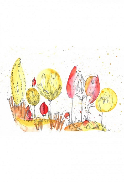 Flower-Power Klappkarte