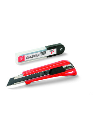 Cuttermesser 18 mm inkl. 10 Ersatzklingen im Sicherheitssp..