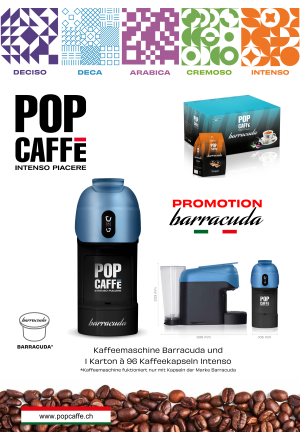 Kaffeemaschine Barracuda Promotion MINTGRÜN inkl. 96 Kapse..