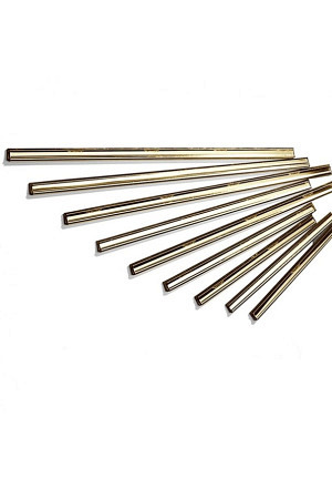 BRASS Fensterabzieher-Schiene + Gummi 25 cm