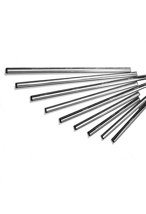 INOX Fensterabzieher-Schiene + Gummi 25 cm