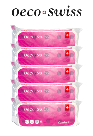 Toilettenpapier Oeco Swiss Comfort 5x Pack à 10 Rollen