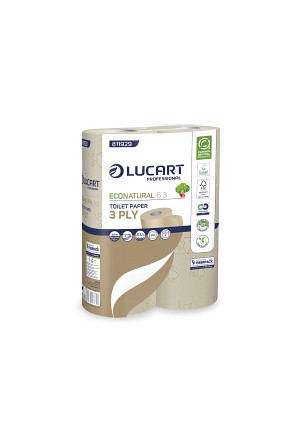 Lucart EcoNatural 6.3 Toilettenpapier Kleinrollen