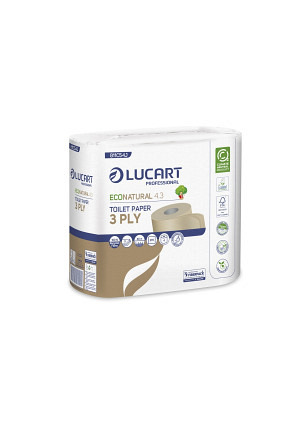 Lucart EcoNatural 4.3 Toilettenpapier Kleinrollen
