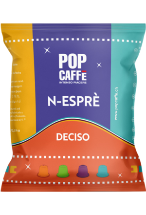 POP Caffé Deciso / Karton á 100 Kapseln/ Kompatibel mit Ne..