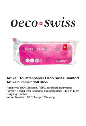 Toilettenpapier Oeco Swiss Comfort