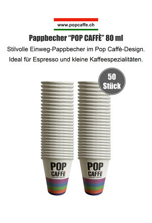 Einwegbecher “Pop Caffè” 80 ml