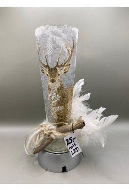 Windlicht Glas Hirsch