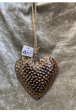 Herz Metall kupferfarben