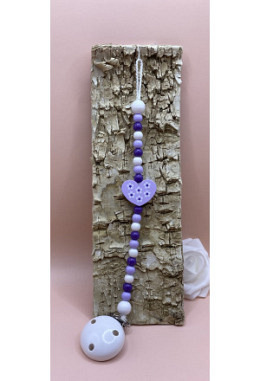 Nuggikette  lila Blumenherz