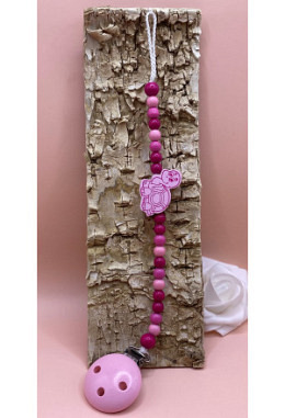 Nuggikette  rosa / pink Schildkröte