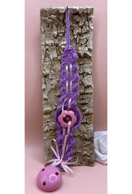 Nuggikette  gehäkelt mit Satinband