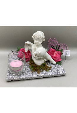 Engel mit Schweinchen pink