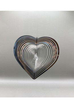 Windspiel Herz weiss