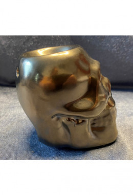 Skull Duftlampe metallic