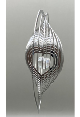Windspiel Herz weiss