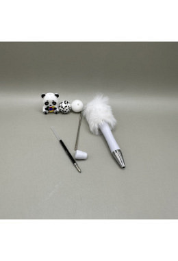 Kugelschreiber  mit Fell Panda 11