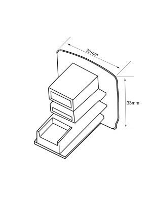 3-Phasen S1 Endkappe, weiss