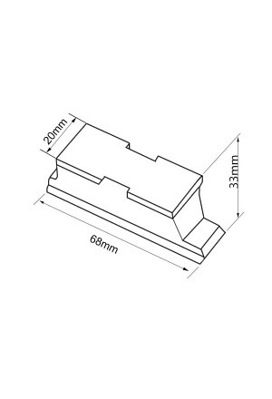 3-Phasen S1 Linear-Verbinder stromführend, weiss
