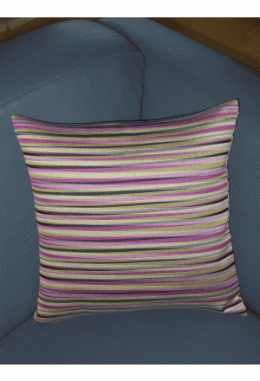 Zierkissen mit Streifen, grün-violett-..