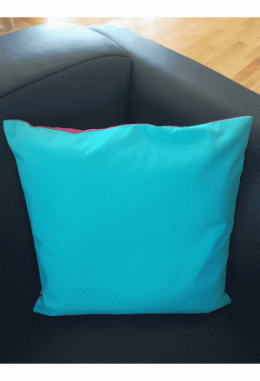 Zierkissen, pink-hellblau