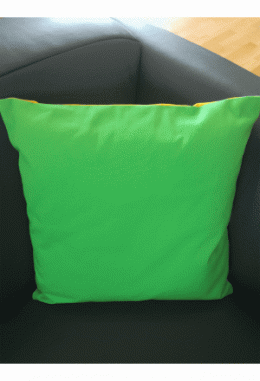 Zierkissen, grün-gelb